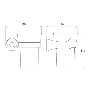 Подстаканник одинарный IDDIS Vico VICSBC1I45 для ванной комнаты. Фото